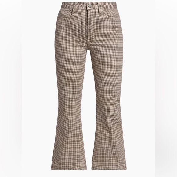 New Frame Le Crop Flare Houndstooth Stretch Jeans Size 26 - Picture 12 of 16